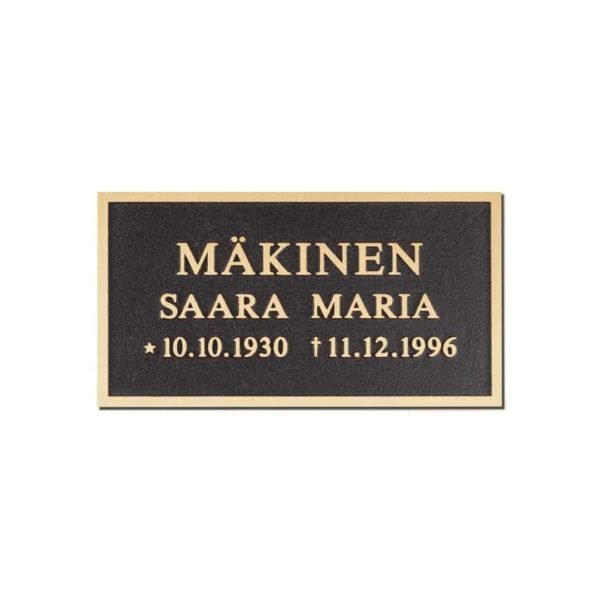 Muistolaatta Mäkinen, tuotekuva