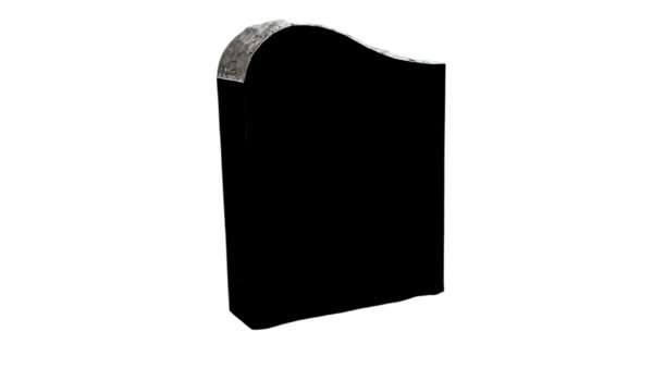 Korkeus 60cm, leveys 48cm, vahvuus 15cm Pintakäsittelyt: Etupinta sekä sivut hiottu, päällinen louhittu ja tausta sahattu. Useimmille uurnahautapaikoille ja  kaikille arkkupaikoille soveltuva koko, suunniteltu 2-4 henkilön nimitiedoille