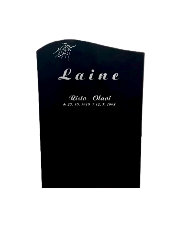 Korkeus 60 cm, leveys 40 cm, vahvuus 15 cm. Etupinta, sivut, päällinen hiottu ja tausta sahattu.