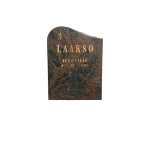 Korkeus 60cm, leveys 48cm, vahvuus 15cm. Etupinta sekä sivut hiottu, päällinen louhittu ja tausta sahattu.