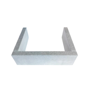 Vaaleanharmaa graniitti Kukkareunat (kukka-aitio) 50 x 35 x 4 cm. Helppo asentaa myös itse.