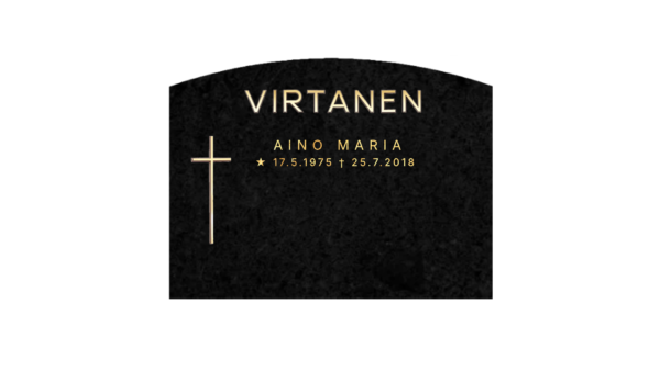 Korkeus 60 cm, leveys 80 cm, vahvuus 15cm. Etupinta, sivut sekä päällinen ovat hiottuna ja tausta sahattuna.